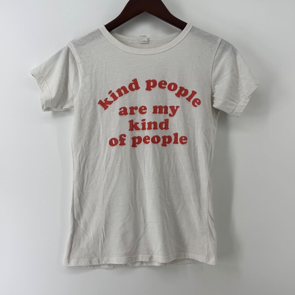 Kind People Are My Kind Of People Graphic Tee White Red Small RN154102